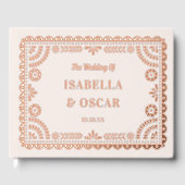 Gorgeous Ornate Papel Picado Rose Gold Wedding  ゲストブック (正面)