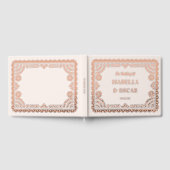 Gorgeous Ornate Papel Picado Rose Gold Wedding  ゲストブック (全面)