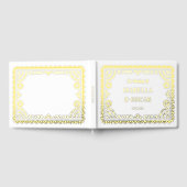 Gorgeous Ornate Papel Picado Wedding Gold ゲストブック (全面)