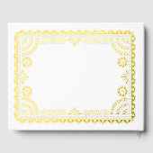 Gorgeous Ornate Papel Picado Wedding Gold ゲストブック (裏面)