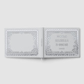 Gorgeous Ornate Papel Picado Wedding Silver ゲストブック (全面)