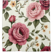 Gorgeous Oversized Pink And Burgundy シャワーカーテン (正面)