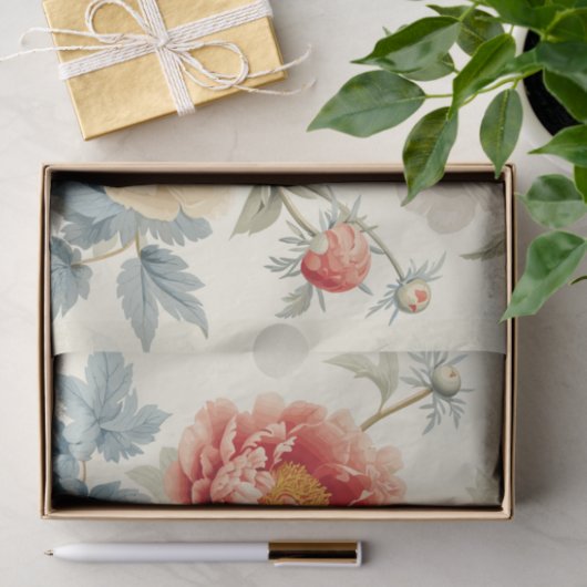 Gorgeous Peonies Seamless Pattern 薄葉紙 (ギフト)