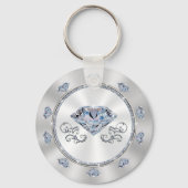 Gorgeous Personalized, 85th Birthday Party Favors キーホルダー (裏面)