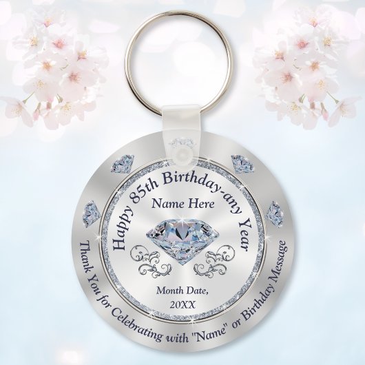 Gorgeous Personalized, 85th Birthday Party Favors キーホルダー