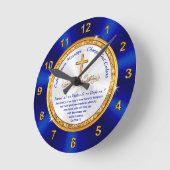 Gorgeous, Personalized Religious Gifts, Scripture ラウンド壁時計 (傾斜)