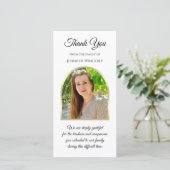 Gorgeous Photo Sympathy Memorial Thank You サンキューカード (スタンド正面)