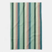 Gorgeous Sage Green Chic Striped キッチンタオル (縦)