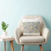Gorgeous seamless pattern white colorful Moroccan, クッション (椅子)