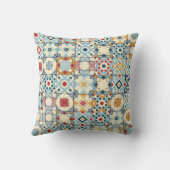 Gorgeous seamless pattern white colorful Moroccan, クッション (裏面)