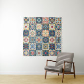 Gorgeous seamless pattern white colorful Moroccan, タペストリー (インサイチュ(横))