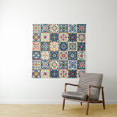 Gorgeous seamless pattern white colorful Moroccan, タペストリー (インサイチュ)
