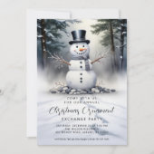 Gorgeous Snowman Frosted Forest Ornament Exchange 招待状 (正面)
