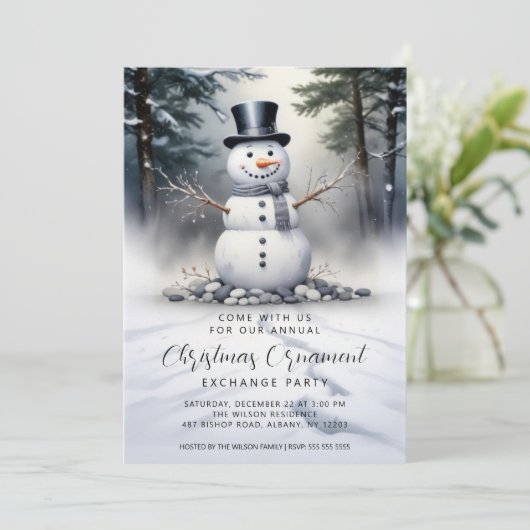Gorgeous Snowman Frosted Forest Ornament Exchange 招待状 (スタンド正面)