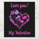 Gorgeous valentine wine bottle personalized ワインラベル (シングルラベル)