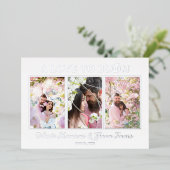 Gorgeous Wedding Rings Luxurious 3 Multi Photos 箔招待状 (立ち正面)