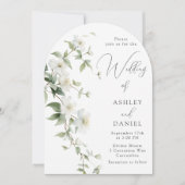 Gorgeous Wildflowers Elegant Arch Wedding 招待状 (正面)