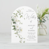 Gorgeous Wildflowers Elegant Arch Wedding 招待状 (スタンド正面)