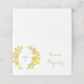Gorgeous Yellow Floral Place Card プレイスカード (外部開封)