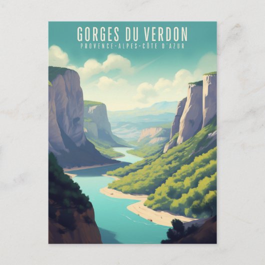 Gorges du Verdon - poster - Affiche シーズンポストカード (正面)