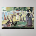 Gorges Seurat - Sunday Afternoon ポスター<br><div class="desc">Products featuring Georges Seurat’s Impressionist masterpiece “Sunday Afternoon on the Island of La Grande Jatte”. Georges Seurat was born 2 Dec 1859 to an upscale Parisian family. Seurat was a systematic neo-impressionist. Seurat is known today as one of the pointillist masters. He analyzed the proportions of the components of a...</div>