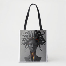Gorgon Abstract Graphite Tote Bag トートバッグ
