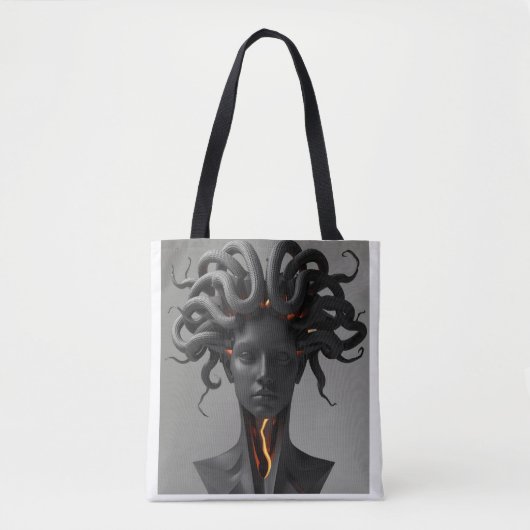 Gorgon Abstract Graphite Tote Bag トートバッグ (正面)