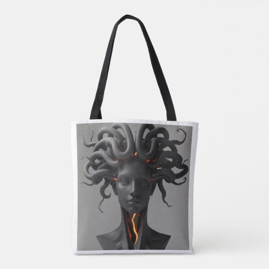 Gorgon Abstract Graphite Tote Bag トートバッグ (裏面)