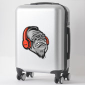 Gorillaヘッドフォンマウンテンビッグ顔、Gorilla シール (スーツケース)