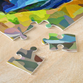 Gorilla Ape Family Abstract Animals Wildlife Art ジグソーパズル (側面)