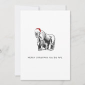 Gorilla Ape Funny Saying Santa Claus Christmas シーズンカード (正面)