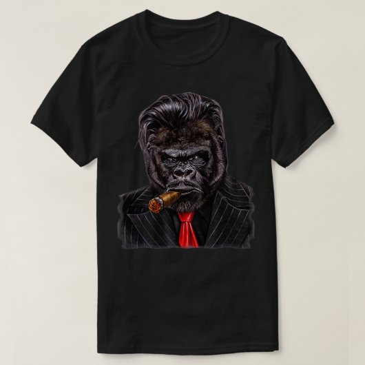 Gorilla as a Mob Boss  Tシャツ (デザイン正面)