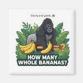 Gorilla Bananas Math マグネット (正面)