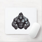 Gorilla Beast Bodybuilder Workout Gym Bodybuilding マウスパッド (マウス)