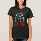 Gorilla Beast MMA Fighter Boxing Motivation Gym Wo Tシャツ (正面)