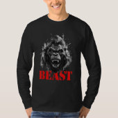 Gorilla Beast MMA Fighter Boxing Motivation Gym Wo Tシャツ (正面)