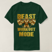 Gorilla Beast Workout Mode Gold Lifting Weights Gy Tシャツ (デザイン正面)