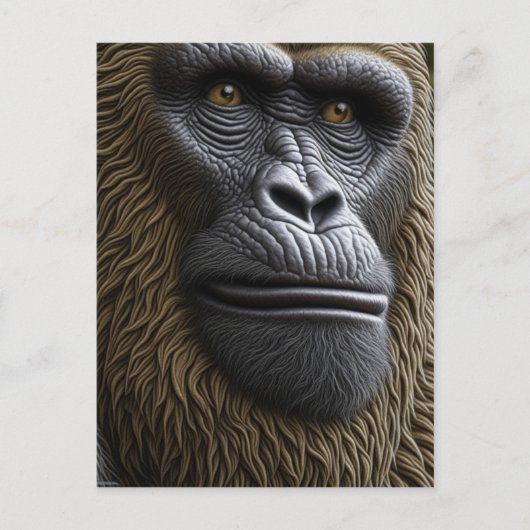 Gorilla、Bigfootまたはサスカッチ保のTouch ポストカード (正面)