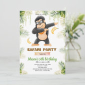 Gorilla birthday party invitation 招待状 (スタンド正面)