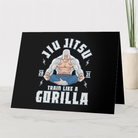 Gorilla BJJブラジル柔術のようなトレーニング カード (正面)