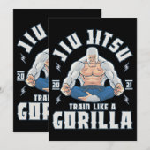 Gorilla BJJブラジル柔術のようなトレーニング 招待状 (正面/裏面)