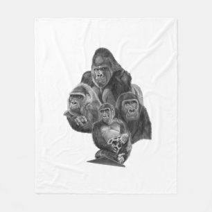 Gorilla Blanket (ゴリラのブランケット)Gorilla Life SHOP フリースブランケット