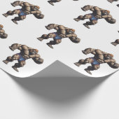 Gorilla Bodybuilder Pop Art Cartoon Drawing ラッピングペーパー (角)