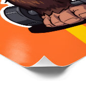 Gorilla Bodybuilder Weight Lifter Pop Art Cartoon ポスター (コーナー)