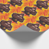 Gorilla Bodybuilder Weight Lifter Pop Art Cartoon ラッピングペーパー (角)