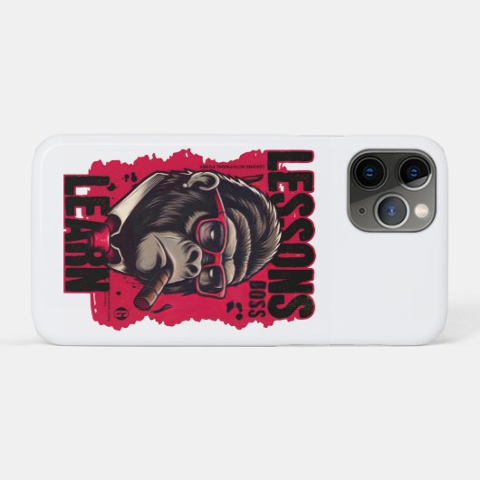 Gorilla Boss Lessons Learn iPhone Case  Case-Mate iPhoneケース (裏面(横))
