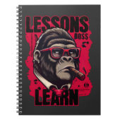 Gorilla Boss Lessons Learn Spiral Notebook  ノートブック (正面)