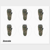 Gorilla Botanical Footprint Nature Sticker ラウンドシール (シート)