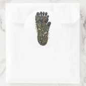 Gorilla Botanical Footprint Nature Sticker ラウンドシール (バッグ)
