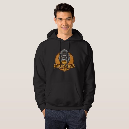 Gorilla Cheese Hoodie Black パーカ (正面フル)